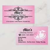 守衛室ハウスクリーニングメイドレディーハウスキーパー 名刺 (正面/裏面)