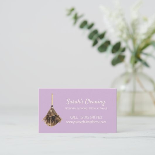 守衛室メイドハウスクリーニングマーケティング 名刺 (スタンド正面)