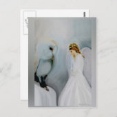 守護天使とフクロウ ポストカード (正面/裏面)