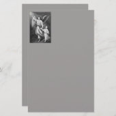 守護天使と児童文房具 便箋 (正面/裏面)