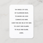 守護天使と子供の祈りのカード 名刺 (裏面)