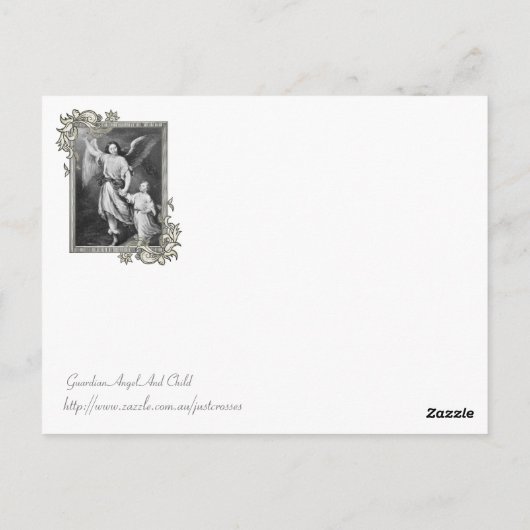 守護天使と子供 ポストカード (裏面)