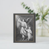 守護天使と子供 ポストカード (スタンド正面)