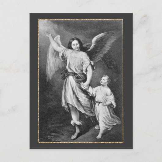 守護天使と子供 ポストカード (正面)