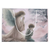 守護天使と子祈供が一緒に ラージペーパーバッグ (裏面)