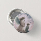 守護天使と子祈供が一緒に 缶バッジ (正面&裏面)