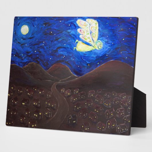 守護天使と赤ちゃんの絵画アートギフトプレート フォトプラーク (側面)