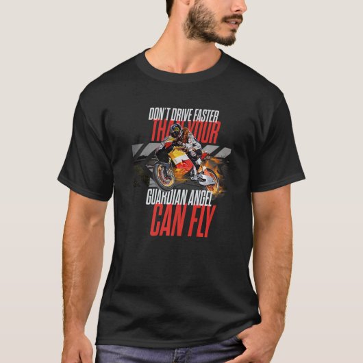 守護天使のスピードより速く運転してはいけない Tシャツ (正面)
