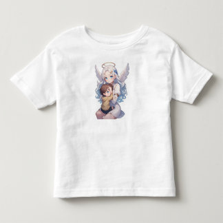 守護天使の赤ちゃん男の子のTシャツ トドラーTシャツ