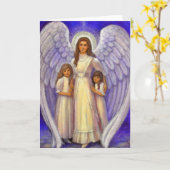 守護天使グリーティングカード カード (黄色い花)