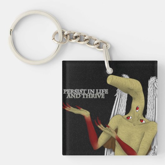 守護天使与えの勇気付けられる キーホルダー (正面)