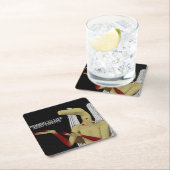 守護天使与えの勇気付けられる スクエアペーパーコースター (インサイチュ)