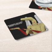 守護天使与えの勇気付けられる スクエアペーパーコースター (アングル)