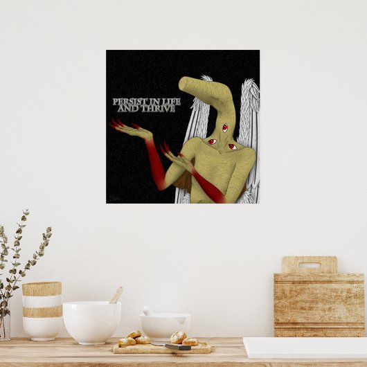 守護天使与えの勇気付けられる ポスター (キッチン)