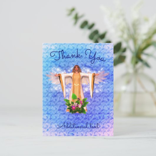 守護天使感謝カスタマイズポストカード ポストカード (スタンド正面)