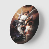 守護天使 ラウンド壁時計 (傾斜)