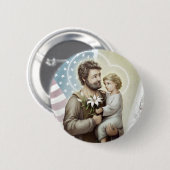 守護聖ヨセフ 缶バッジ (正面&裏面)