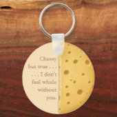 "安いが真の"おもしろいことわざ愛と友情 キーホルダー (正面)