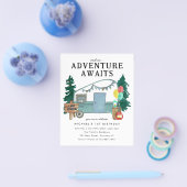 安いアドベンチャーアウェイズカーツリーズキャンプ誕生日 チラシ (シングル)