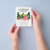 安いアドベンチャーアワティットテンベアーキャンプ誕生日 チラシ (手)