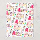 安いアート絵を描パーティー絵を描の誕生日 チラシ (裏面)