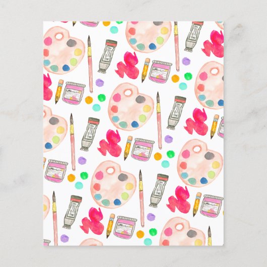 安いアート絵を描パーティー絵を描の誕生日 チラシ (裏面)