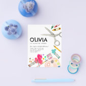 安いアート絵を描パーティー絵を描の誕生日 チラシ (シングル)