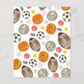 安いオールスタースポーツボールチームキッドボーイ誕生日 チラシ (裏面)