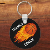 安いカスタマイズ可能なコーチギフトアイディアバスケットボール キーホルダー (裏面)
