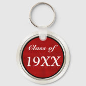 安いクラスの懇親会パーソナライズされたギフト、赤、白 キーホルダー (裏面)