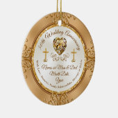 安いクリスチャン50周年記念ギフトまたは好意 セラミックオーナメント (右)