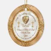 安いクリスチャン50周年記念ギフトまたは好意 セラミックオーナメント (左)