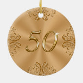 安いクリスチャン50周年記念ギフトまたは好意 セラミックオーナメント (裏面)