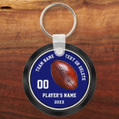 安いサッカーチームのギフトパーソナライズされた、あなたの色 キーホルダー (正面)