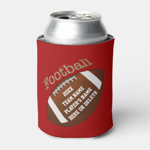 安いサッカーチームのギフト4行あなたのテキスト 缶クーラー