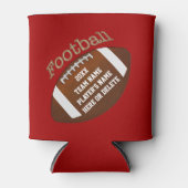 安いサッカーチームのギフト4行あなたのテキスト 缶クーラー (正面)