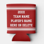安いサッカーチームのギフト4行あなたのテキスト 缶クーラー (裏面)