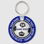 安いサッカー党はアイディアを好パーソナライズされたむ キーホルダー (正面)