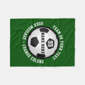 安いサパーソナライズされたッカーフリースブランケット フリースブランケット (正面(横))