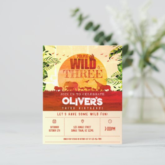 安いサファリアニマルヤングワイルド&3フォト誕生日 (スタンド正面)