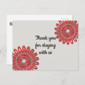 安いサンキューフォーステイバケーションレンタル ポストカード (正面/裏面)