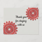 安いサンキューフォーステイバケーションレンタル ポストカード (正面)