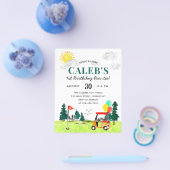 安いスイングバイフォーaパーティーキッズゴルフ誕生日 チラシ (シングル)