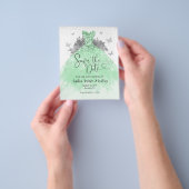 安いセージ緑のドレスQuinceanera日付を保存 チラシ (手)