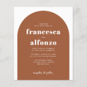 安いテラコッタRSVP QRコードレトロ写真結婚の チラシ (正面)