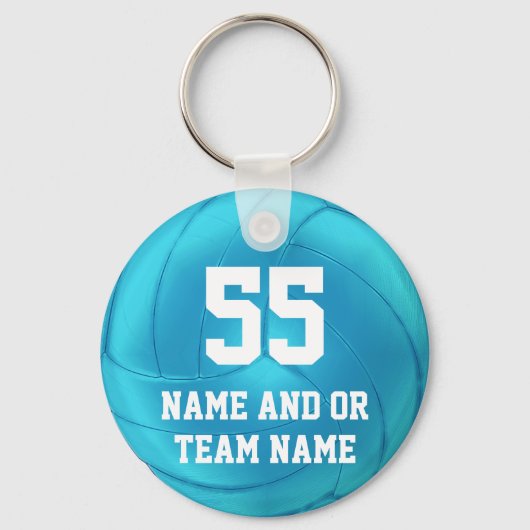 安いバレーボールチームあなたの番号と名前をギフト キーホルダー (正面)