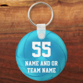 安いバレーボールチームあなたの番号と名前をギフト キーホルダー (正面)