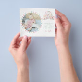 安いパステルカラーカーニバルサーカス誕生日写真 チラシ (手)