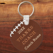 安いパーソナライズされたサッカーコーチギフトアイディア キーホルダー (正面)