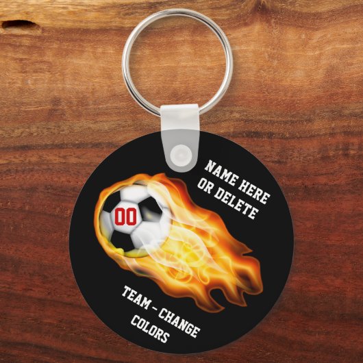 安いパーソナライズされたサッカーチームのギフトが$5.00未満 キーホルダー (正面)